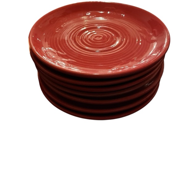 7 cherry red appetizer /desert plates similar to fiestaware - Picture 6 of 10